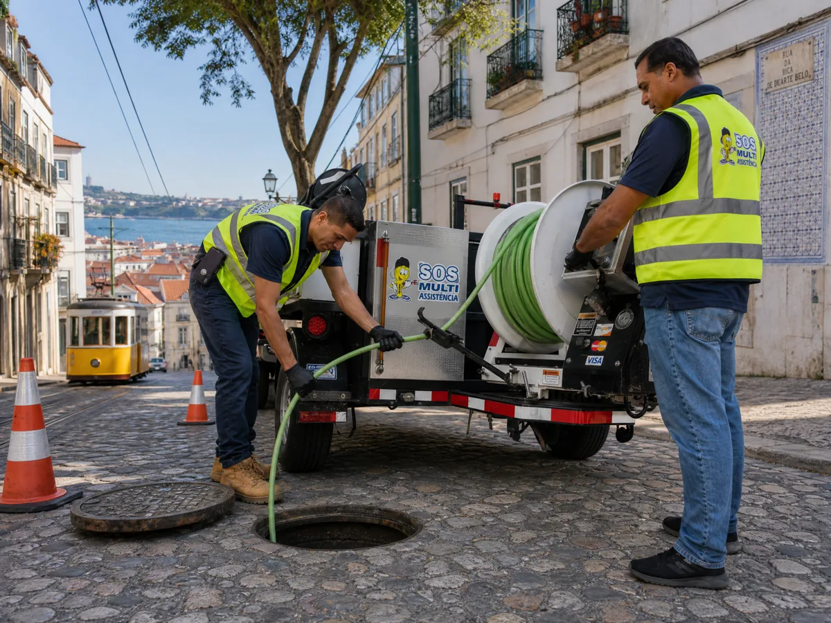 High-pressure jetting to clear a blockage fast